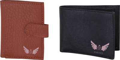 Martell Men Black Artificial Leather Wallet(6 Card Slots), Brown