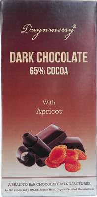 Daynmerry 65% Dark Chocolate with Apricot - 100 gm- Pack of 2 Bars(Pack of 2, 200 g)
Daynmerry 65% Dark Chocolate with Apricot - 100 gm- Pack of 2 Bars(Pack of 2, 200 g)