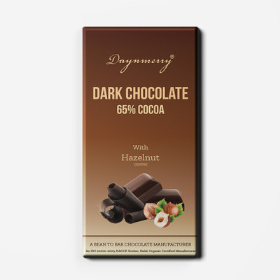 Daynmerry 65% Dark Chocolate with Hazelnut - 100 gm- Pack of 6 Bars(Pack of 6, 600 g)
Daynmerry 65% Dark Chocolate with Hazelnut - 100 gm- Pack of 6 Bars(Pack of 6, 600 g)
