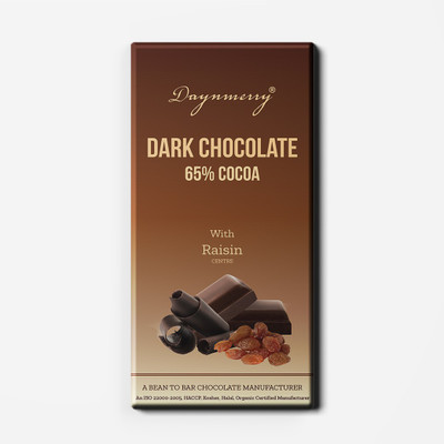 Daynmerry 65% Dark Chocolate with Raisins - 100 gm- Pack of 6 Bars(Pack of 6, 600 g)
Daynmerry 65% Dark Chocolate with Raisins - 100 gm- Pack of 6 Bars(Pack of 6, 600 g)
