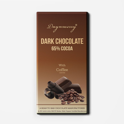 Daynmerry 65% Dark Chocolate with Coffee - 100 gm- Pack of 2 Bars(Pack of 2, 200 g)
Daynmerry 65% Dark Chocolate with Coffee - 100 gm- Pack of 2 Bars(Pack of 2, 200 g)