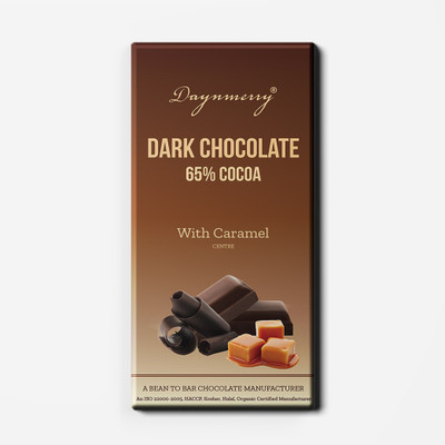 Daynmerry 65% Dark Chocolate with Caramel - 100 gm- Pack of 3 Bars(Pack of 3, 300 g)
Daynmerry 65% Dark Chocolate with Caramel - 100 gm- Pack of 3 Bars(Pack of 3, 300 g)