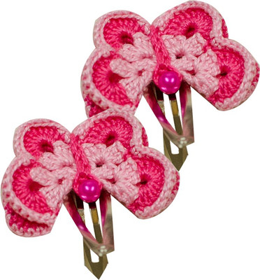 LA Riyo Crochet Handmade Clip 418 Hair Clip(Pink)