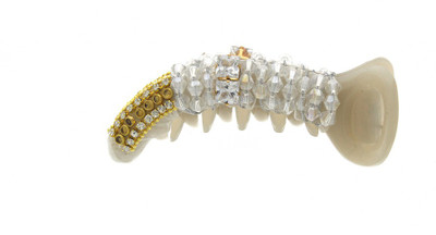 Anuradha Art Jewellery Designer Hair Clip Banana Clip(White)