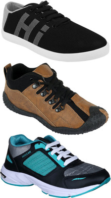 Pexlo Pack of 3 Sports & Casual Shoes (Loafers & Running Shoes) Sneakers For Men(Black, Brown, Blue
Pexlo Pack of 3 Sports & Casual Shoes (Loafers & Running Shoes) Sneakers For Men(Black, Brown, Blue