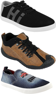 Pexlo Pack of 3 Sports & Casual Shoes (Loafers & Running Shoes) Casuals For Men(Black, Brown, Blue
Pexlo Pack of 3 Sports & Casual Shoes (Loafers & Running Shoes) Casuals For Men(Black, Brown, Blue
