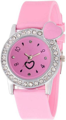 OpenDeal Stylish New Heart Diamond Stuneded Watch For Girls & Women Watch - For Girls