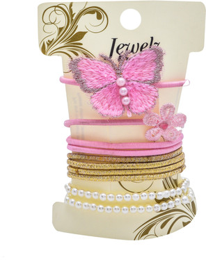 Jewelz Combo Pack Of Gold, White And Beaded Rubberbands, Two With Motifs Rubber Band(Multicolor)
Jewelz Combo Pack Of Gold, White And Beaded Rubberbands, Two With Motifs Rubber Band(Multicolor)