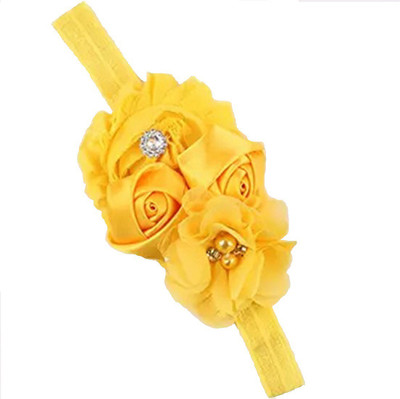 Ziory Yellow Chiffon Headband Head Band(Yellow)