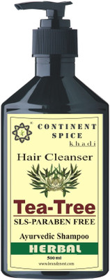 Continent Spice Khadi Tea Tree Hair Cleanser (500ml) -(SLS-Paraben Free)(500 ml)