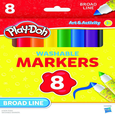 Play-Doh 8-Count Washable Broadline Markers
