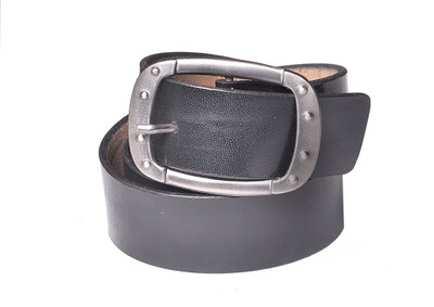 Dev Men Black Genuine Leather Belt