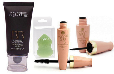 styling Sponge Puff & Mac Prep+Prime BB Beauty balm Foundation & 9 To 5 Eyeliner & mascara(Set of 4)
styling Sponge Puff & Mac Prep+Prime BB Beauty balm Foundation & 9 To 5 Eyeliner & mascara(Set of 4)