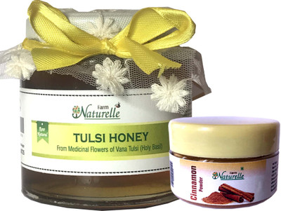 Farm Naturelle Farm Naturelle-Raw Natural Unprocessed Tulsi Forest Flower Honey - 250 Grams with Cinnamon Powder pack (Ayurved Recommended)-Huge Medicinal Value Combo(pack of 250 gms honey and cinnamon powder)
Farm Naturelle Farm Naturelle-Raw Natural Unprocessed Tulsi Forest Flower Honey - 250 Grams with Cinnamon Powder pack (Ayurved Recommended)-Huge Medicinal Value Combo(pack of 250 gms honey and cinnamon powder)