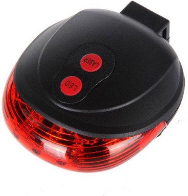 Star Bike and Bicycle 2 Laser Beam and 5 LED Rear Break Light(Black)