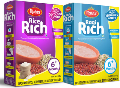 Manna infant food Rice Rich and Ragi Rich 400 g(Pack of 2)