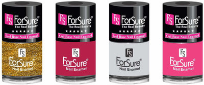 forsure HD color long lasting matte nail polish (set of 4) unique shades glitter golden, ruby pink, white, princess pink(Pack of 4)
forsure HD color long lasting matte nail polish (set of 4) unique shades glitter golden, ruby pink, white, princess pink(Pack of 4)
