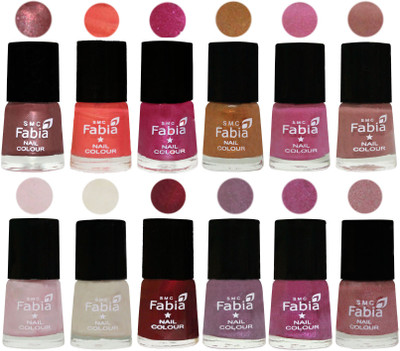 Fabia Premium Lacquer Extra Shine Nail Polish Shades Of (12 Pcs Nail Polish) Dark Red Chrome-Peach-Light Magenta-Golden -Light Plum-Nude-Lychee-Light Cream-Maroon-Light Violet-Rani-Light pink(Pack of 12)
Fabia Premium Lacquer Extra Shine Nail Polish Shades Of (12 Pcs Nail Polish) Dark Red Chrome-Peach-Light Magenta-Golden -Light Plum-Nude-Lychee-Light Cream-Maroon-Light Violet-Rani-Light pink(Pack of 12)