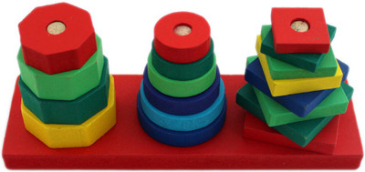 Tootpado Wooden Geometric Shape Sorter Puzzle - (1TNG120) - Stacker Toys(Multicolor)
Tootpado Wooden Geometric Shape Sorter Puzzle - (1TNG120) - Stacker Toys(Multicolor)