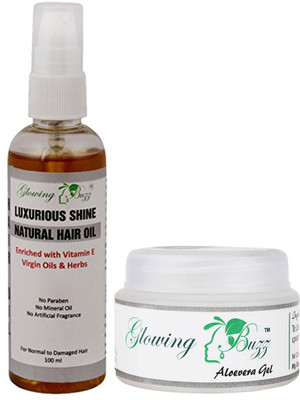 Glowing Buzz Combo of Luxurious Shine Natural hair Oil Hair Oil and aloevera gel for glowing skin for face(Set of 2)
Glowing Buzz Combo of Luxurious Shine Natural hair Oil Hair Oil and aloevera gel for glowing skin for face(Set of 2)