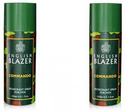 ENGLISH BLAZER COMMANDO Body Spray - For Men(300 ml, Pack of 2)