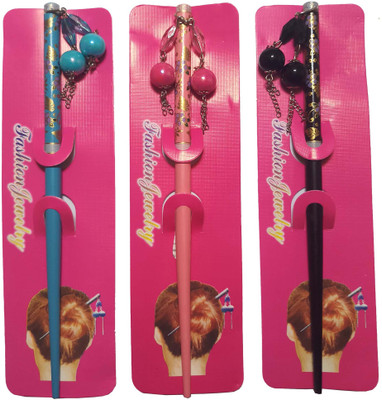 SK Craft Designer Handcrafted Wooden Hair Stick-Set of 3, Juda Stick, Juda Pin, Hair Pin, Hair Clip, Bun Stick Bun Stick(Multicolor)
SK Craft Designer Handcrafted Wooden Hair Stick-Set of 3, Juda Stick, Juda Pin, Hair Pin, Hair Clip, Bun Stick Bun Stick(Multicolor)