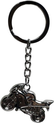 Bluerider bike_silver_1011 Key Chain