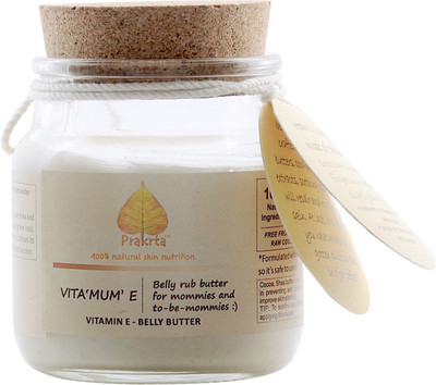 Prakrta VITA'MUM' E - Belly rub butter with Vitamin E for moms & to-be-moms :-) | raw unrefined butters | 100% natural(85 g)
Prakrta VITA'MUM' E - Belly rub butter with Vitamin E for moms & to-be-moms :-) | raw unrefined butters | 100% natural(85 g)