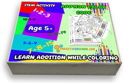 ProjectsforSchool Addition color by code STEM activity DIY Math play & learn(Multicolor)
ProjectsforSchool Addition color by code STEM activity DIY Math play & learn(Multicolor)