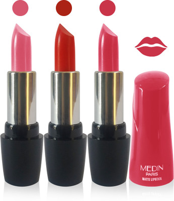 Medin paris ultra hd elegant colors matte lipstick cosmetics makeup 007 series set of 3 color(pink brown red l carrat, 15 g)
Medin paris ultra hd elegant colors matte lipstick cosmetics makeup 007 series set of 3 color(pink brown red l carrat, 15 g)