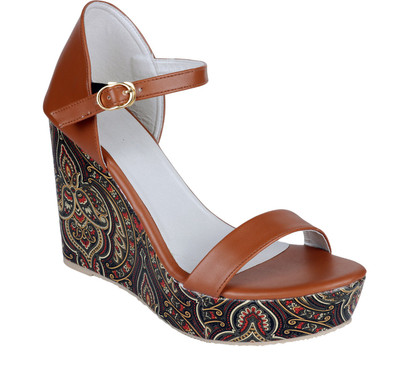 Do Bhai Women Tan Wedges