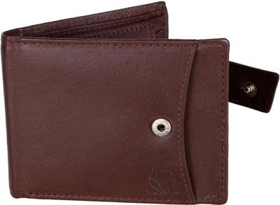 WalletLee Men Brown Genuine Leather Wallet(8 Card Slots)