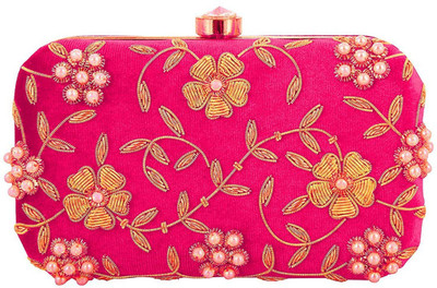 TOOBA HANDICRAFT Casual Pink Clutch