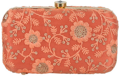 TOOBA HANDICRAFT Casual Orange Clutch