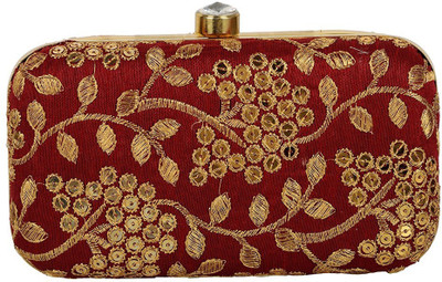 TOOBA HANDICRAFT Casual Red Clutch