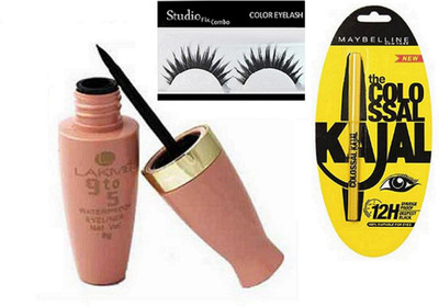 Studio Fix Combo Eyelashes& 9 To 5 Waterproof Eyeliner of ANSARI HOSIERY,Colossal Kajal(Set of 3)
Studio Fix Combo Eyelashes& 9 To 5 Waterproof Eyeliner of ANSARI HOSIERY,Colossal Kajal(Set of 3)