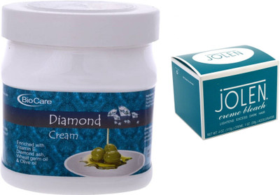 Biocare Diamond Cream 500ml and Jolen Crème Bleach 18g(Set of 2)