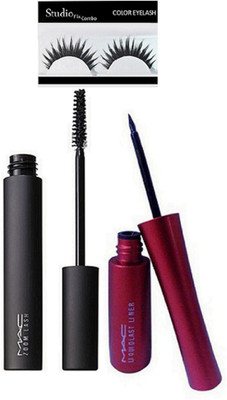 Studio Fix Combo Eyelashes&Zoom Lash Volume Instantane Mascara,Liquid last Eyeliner(Set of 3)