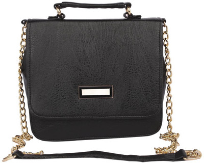 Aliado Women Casual Black Leatherette Sling Bag