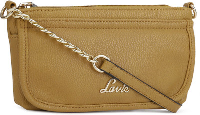 Lavie Women Casual Tan Leatherette Sling Bag