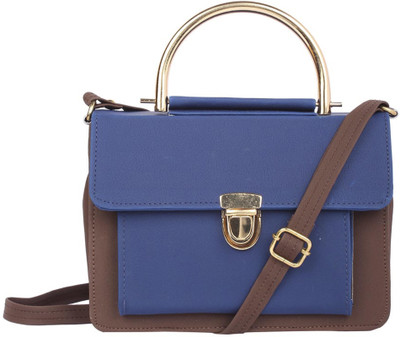 Aliado Women Casual Blue Leatherette Sling Bag