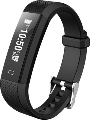 Riversong ACT HR Fitness Tracker with Heart Rate Monitor(Black Strap, Size : Regular)