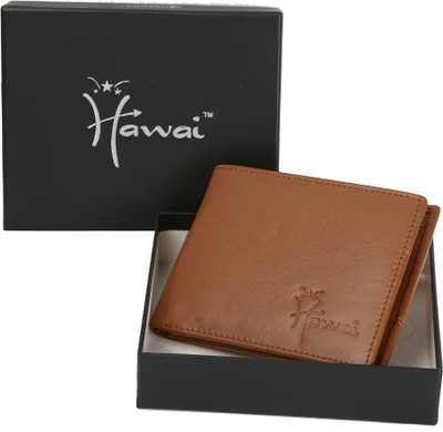 Hawai Men Brown Genuine Leather Wallet(5 Card Slots)