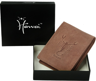 Hawai Men Tan Genuine Leather Wallet(8 Card Slots)