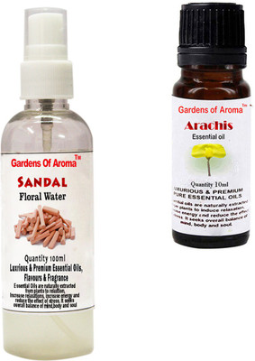 Gardens Of Aroma Sandal Floral Water And Arachis Essential Oil(110 ml)