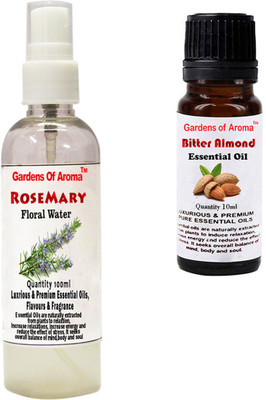 Gardens Of Aroma Rosemary Floral Water And Bitter Almond Essential Oil(110 ml)