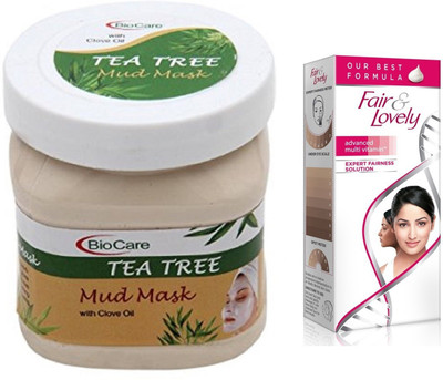 Biocare Tea Tree Mud Mask 500ml and Fair & Lovely Advanced Multi Vitamin Face Cream 80G(Set of 2)
Biocare Tea Tree Mud Mask 500ml and Fair & Lovely Advanced Multi Vitamin Face Cream 80G(Set of 2)