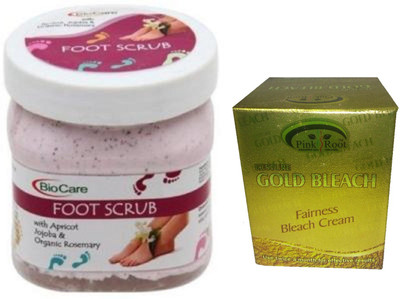 Pink Root Gold Bleach 50g and Biocare Cucumber Scrub 500ml(Set of 2)