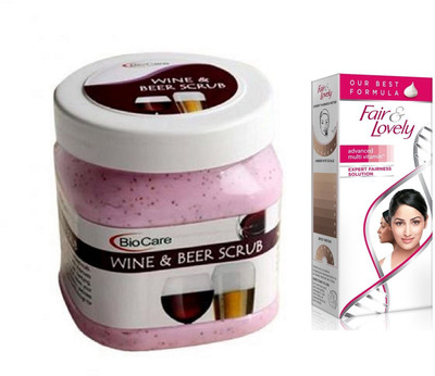Biocare Wine & Beer Scrub 500ml and Fair & Lovely Advanced Multi Vitamin Face Cream 80G(Set of 2)
Biocare Wine & Beer Scrub 500ml and Fair & Lovely Advanced Multi Vitamin Face Cream 80G(Set of 2)