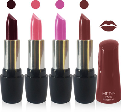 Medin paris ultra hd elegant colors matte lipstick cosmetics makeup 007 serires set of 4 color(hot chcolate l purple brown, 20 g)
Medin paris ultra hd elegant colors matte lipstick cosmetics makeup 007 serires set of 4 color(hot chcolate l purple brown, 20 g)